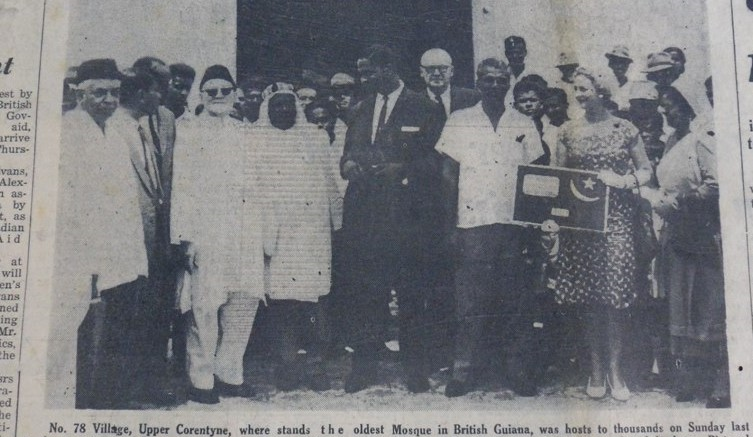 # 78 Mosque centennial celebration in the Corentyne in September 1963